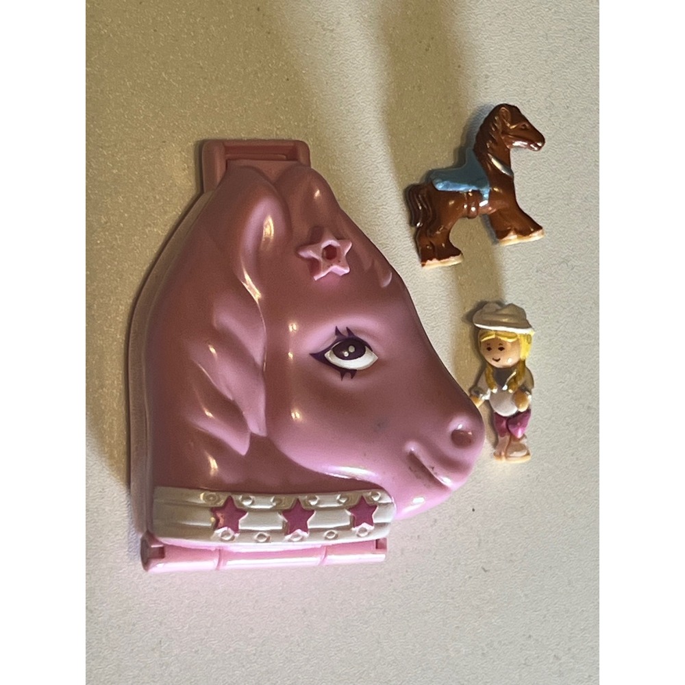 Bluebird Toys 1995 Polly Pocket Horse Stable Playset Compact Doll Complete